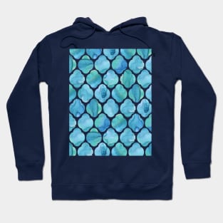 Turquoise Tile Pattern Hoodie